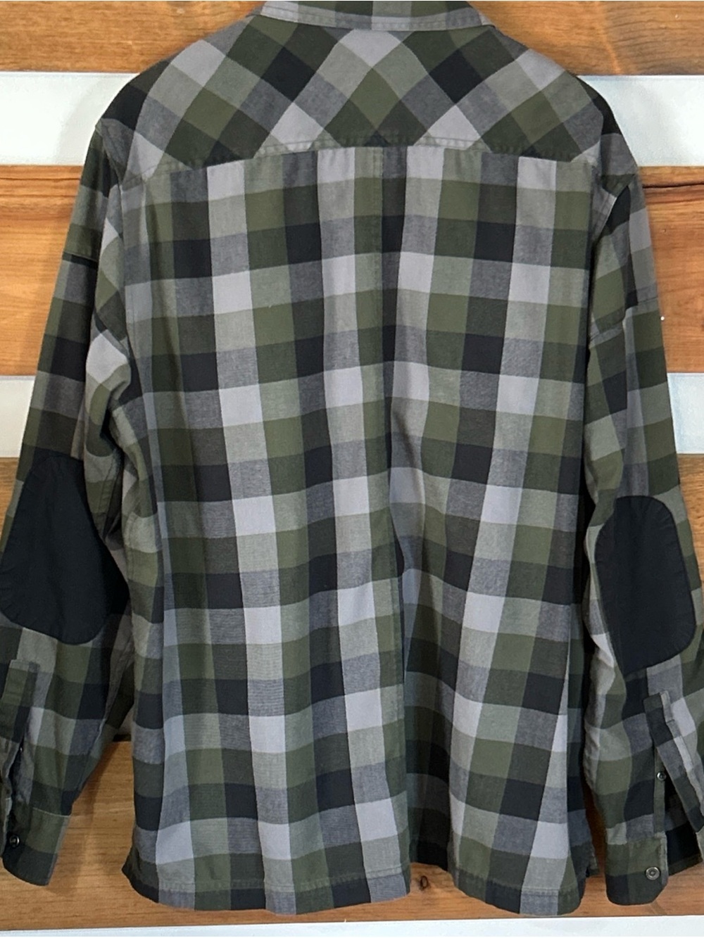 Wrangler All Terrain Gear Square Plaid Button Down Long Sleeve Men's Size XL - Picture 2 of 11
